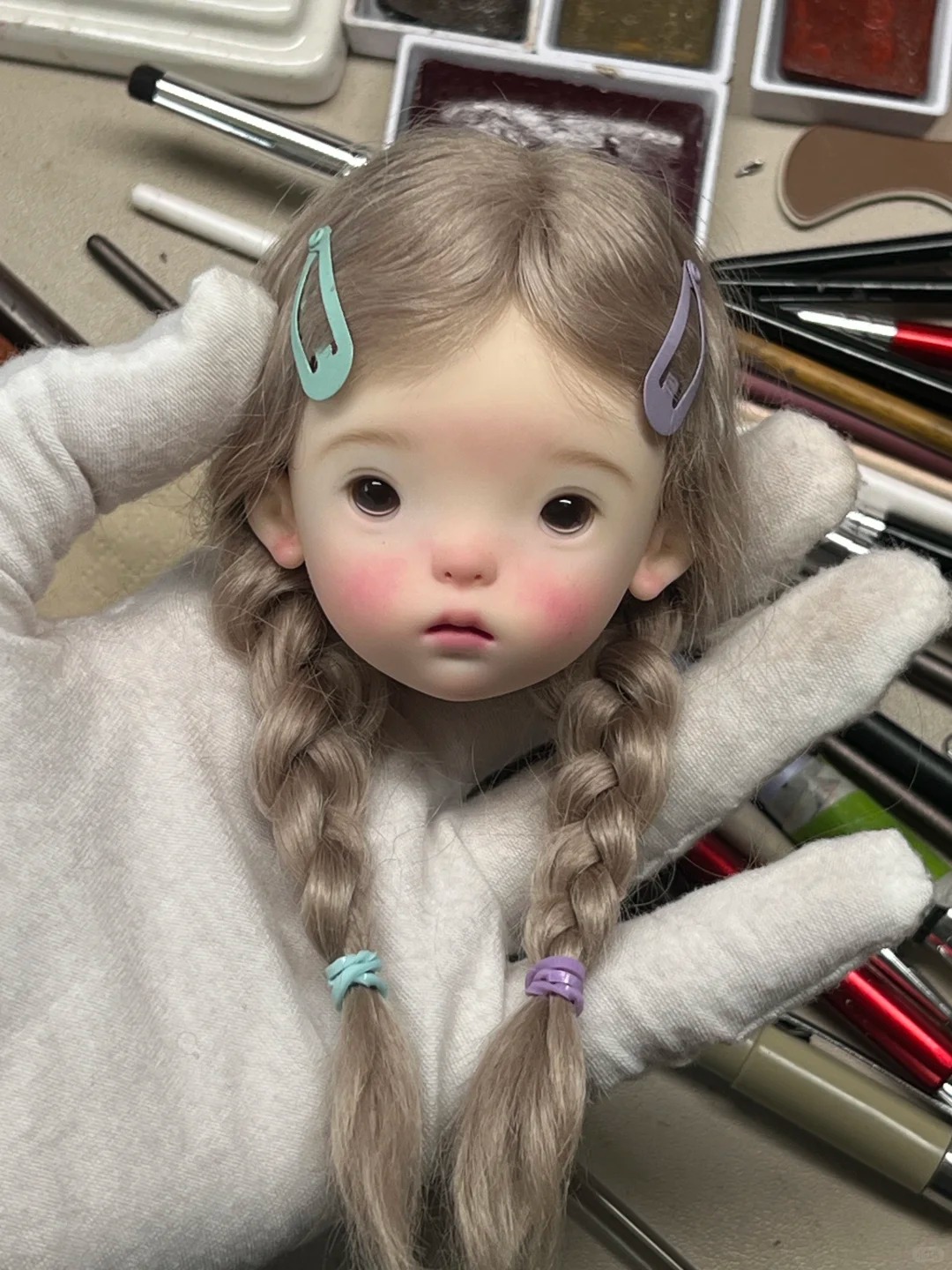 Beauty Y Makeup - Boneca SD BJD 1/6 Landoudou Cabeça