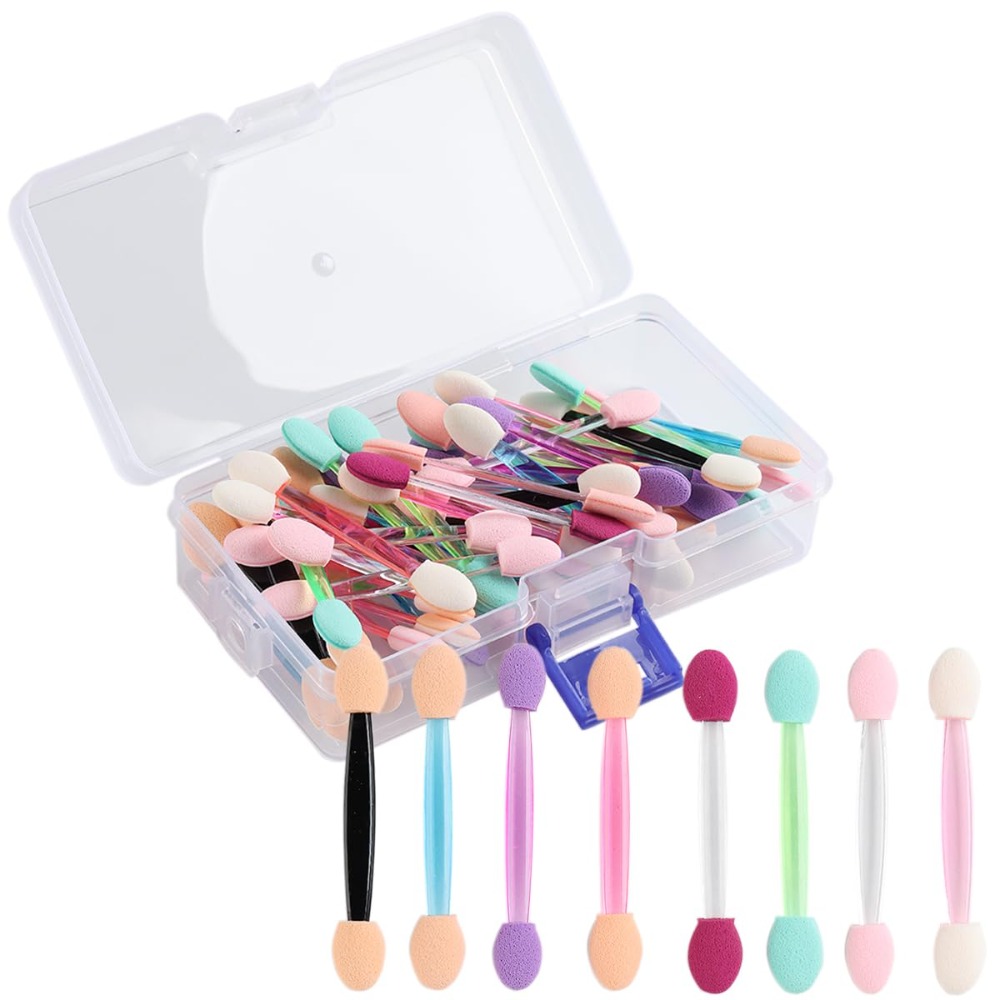 Eyeshadow Glitter Pigment - Fcozpjk 50PCS Pincéis Aplicadores de Pó