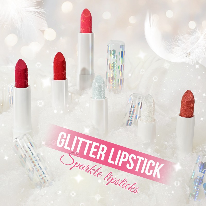 Batom estrelado com glitter, b - Beauty Makeup Store avaliação e preço