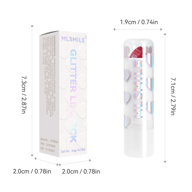 Batom estrelado com glitter, b - Beauty Makeup Store avaliação e preço