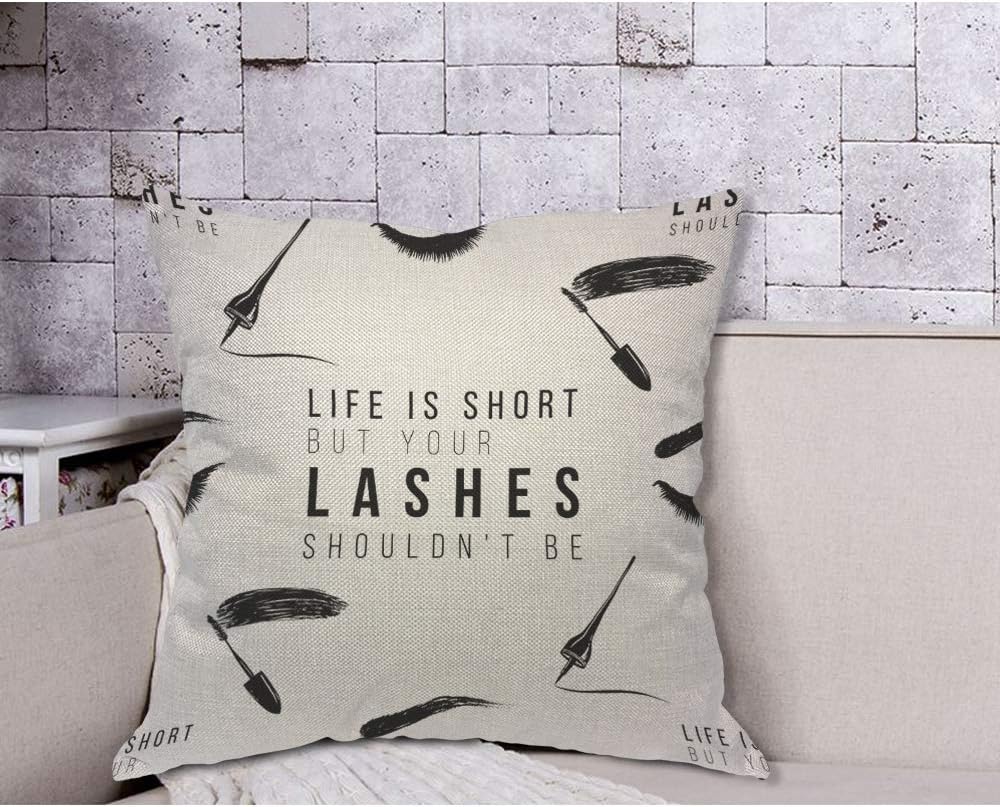 Capa de Almofada com Citação E - Beauty Makeup Quotes Funny avaliação e preço