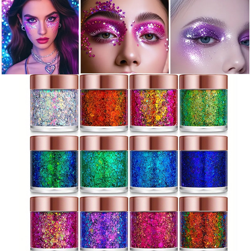 1pc lantejoulas corpo glitter  - Eyeshadow Glitter Pigment avaliação e preço