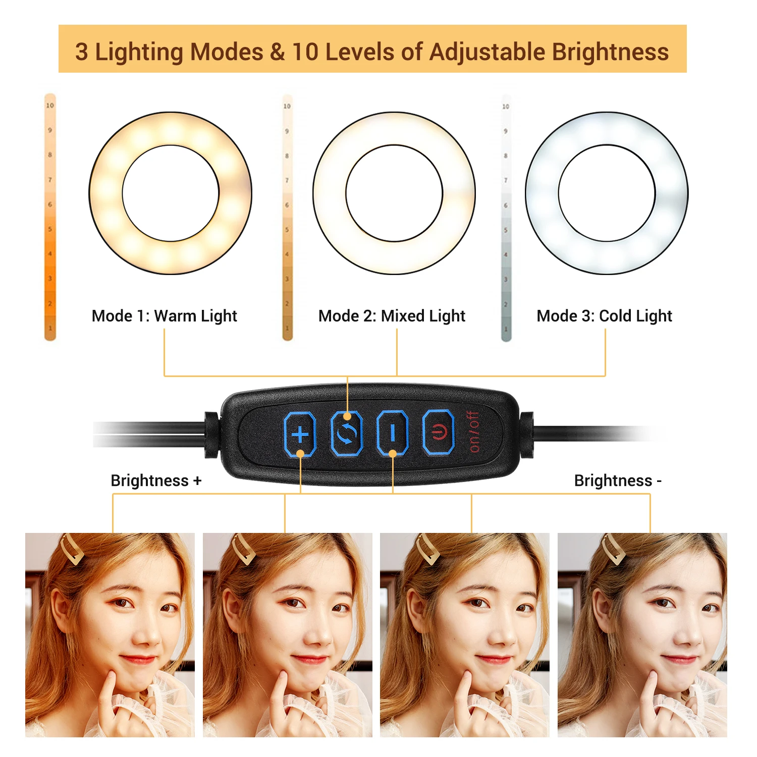 Luzes duplas led anel de luz d - Led Ring Light avaliação e preço