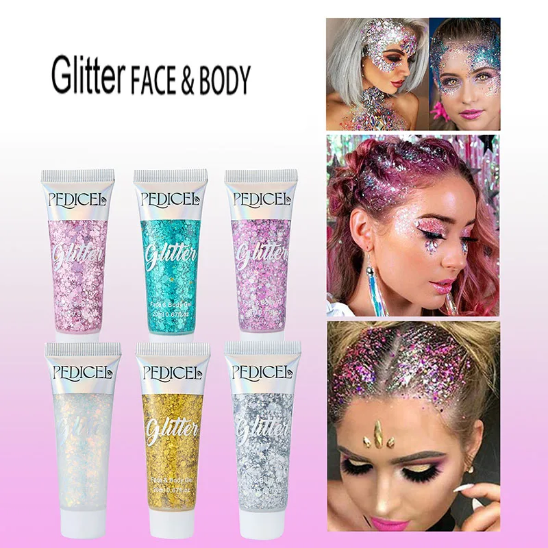 Gel Cremoso de Glitter Facial, - Eyeshadow Glitter Pigment avaliação e preço